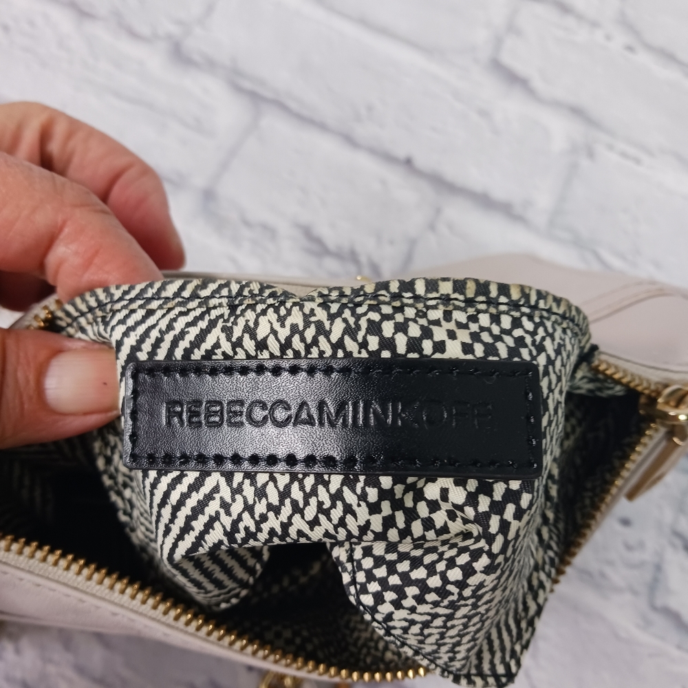 Rebecca Minkof beige leather crossbody bag - Picture 6 of 10